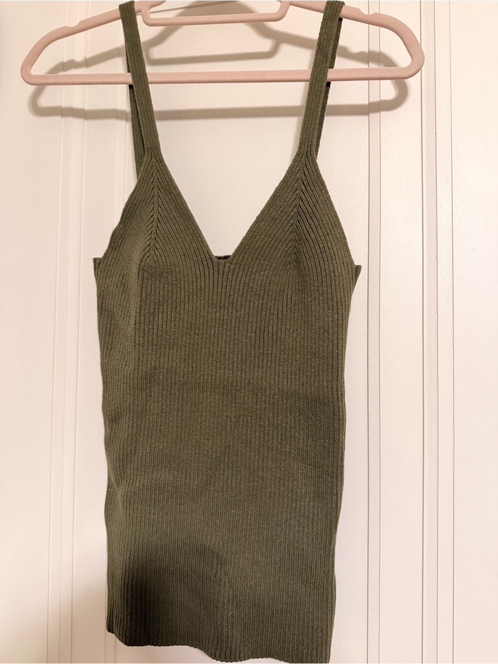 Mara Hoffman Emilia Knit Tank in Olive NWT